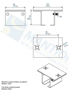 Początkowy uchwyt sufitowy MANTION 6359M, ocynk