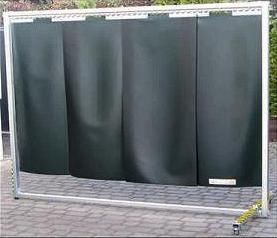 Parawan spawalniczy 2000x2000 mm PZ ZS1 57 - jednościenny z kurtyną paskową (pasy 1x570 mm)