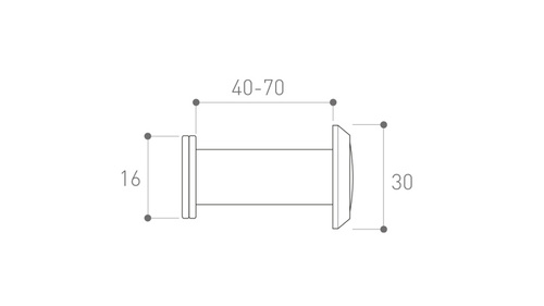 Wizjer drzwiowy Metal-Bud, 16 mm