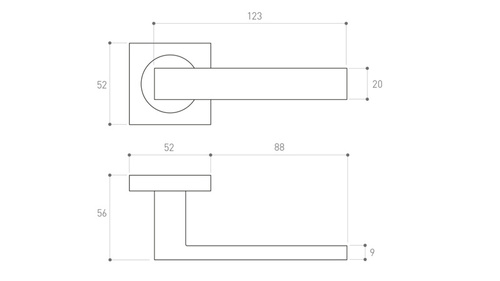 Klamka drzwiowa Metal-Bud QUBIK