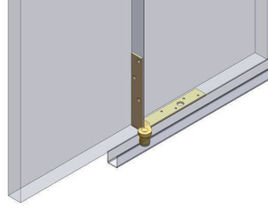 Dolny narożnik do skrzydeł drewnianych NIKO 34.N98, ocynk