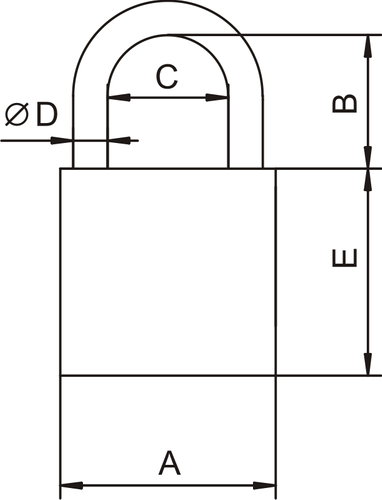 Kłódka zatrzaskowa z wydłużonym pałąkiem YETI KL41Y