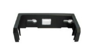 Obrotowy uchwyt montażowy BIRCHER 213377 do czujnika ruchu RK30 — widok boczny, czarny kolor, ruchoma głowica i elementy montażowe widoczne na zdjęciu