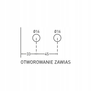 Zestaw okuć do drzwi szklanych Metal-Bud kwadratowy, na klucz