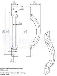 Uchwyt bramowy MANTION 1298, ocynk