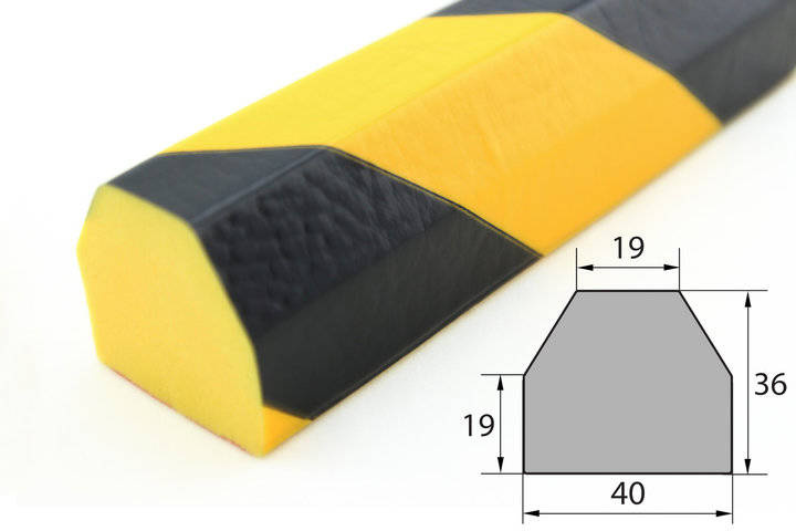 Elastyczny profil ostrzegawczo-ochronny KNUFFI typ CC (5000 mm)