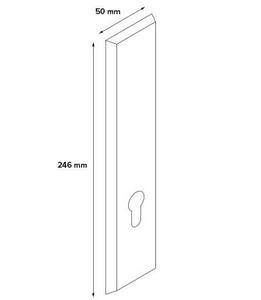Zewnętrzny zestaw do antab Metal-Bud METRO inox, długa rozeta