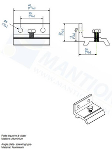 Uchwyt ścienny MANTION 10033, aluminium