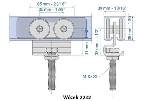 Wózek 4-kołowy MANTION 2232, ocynk