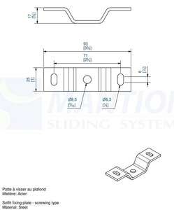 Wspornik sufitowy MANTION 2524, ocynk