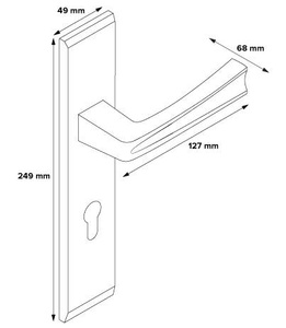 Wewnątrz-klatkowy klamko-pochwyt drzwiowy Metal-Bud MAJA