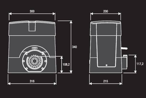 Zestaw do bram przesuwnych BENINCA KBULL15M.S.PM