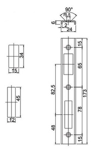 Zaczep U-kształtny, długi LOB RU90