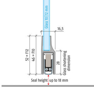 Uszczelka opadająca PLANET KG-F10/F12