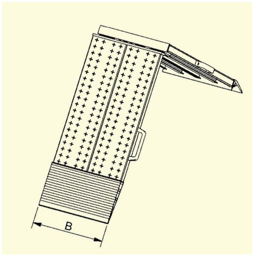 Antypoślizgowa składana aluminiowa rampa najazdowa ALTEC AOS-F 300 (081.55.021)