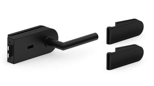 Zestaw okuć do drzwi szklanych Metal-Bud okrągły, na klucz