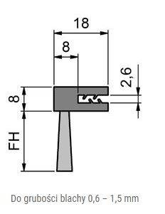 Elastyczna uszczelka szczotkowa MINK FBL1311