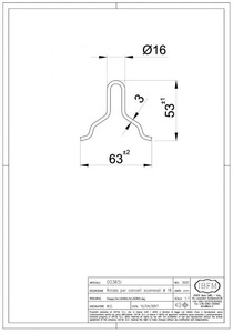 Dolna szyna prowadząca, profil U Ø16 mm