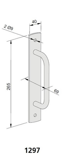 Uchwyt bramowy MANTION 1297, ocynk