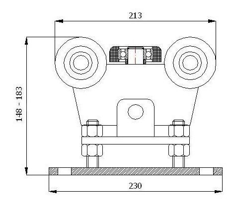 Wózek do bramy WR-5T-80