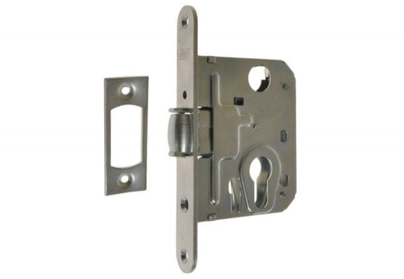 Komplet z zaczepem do ościeżnicy — zamek rolkowy HOBES 2784 z akcesoriami