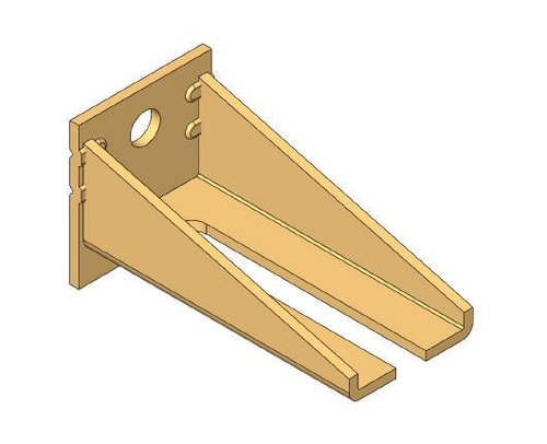 Regulowany potrójny uchwyt ścienny do szyny NIKO 24.B66, ocynk