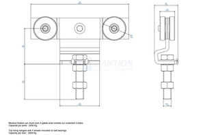 Wózek 4-kołowy MANTION 9272S, ocynk