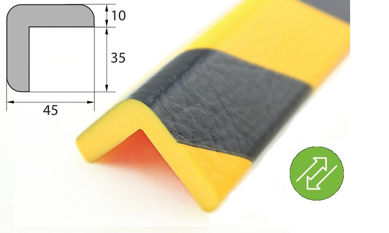 Elastyczny profil ostrzegawczo-ochronny wielokrotnego użytku KNUFFI typ H (1000 mm)