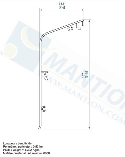 Maskownica MANTION 11163, aluminium