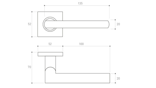 Klamka drzwiowa Metal-Bud METRO