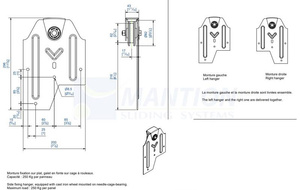 Wózek 2-kołowy MANTION 0250F, koła żeliwne