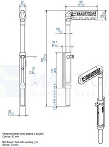 Wzmocniona blokada drzwiowa MANTION 1314SO