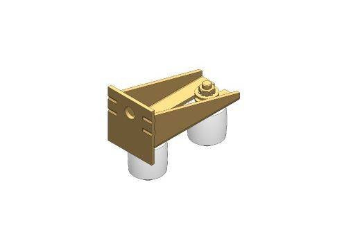 Konsola ścienna z dwoma rolkami prowadzącymi NIKO 38.X70