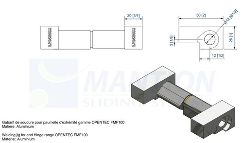 Szablon MANTION GJ10430GS-2, aluminium