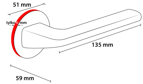 Klamka drzwiowa Metal-Bud DIVA FIT