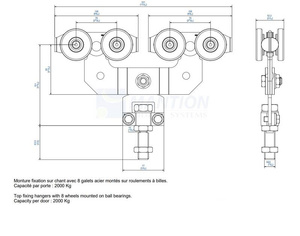 Wózek 8-kołowy MANTION 9268S, ocynk