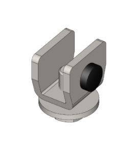 Stoper końcowy szyny NIKO 51.X04, stal nierdzewna AISI 304