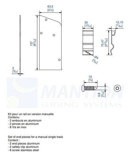 Komplet zaślepek do maskownicy MANTION 11166