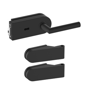 Zestaw okuć do drzwi szklanych Metal-Bud okrągły, na klucz