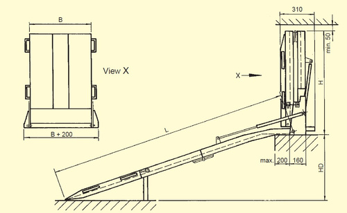 Dwukrotnie składana, stała rampa najazdowa ALTEC RLK-Z (086.00.004)