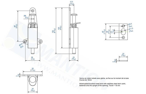 Zatrzask okienny MANTION 1313