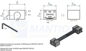 Szablon MANTION GJ10530GS-4, aluminium