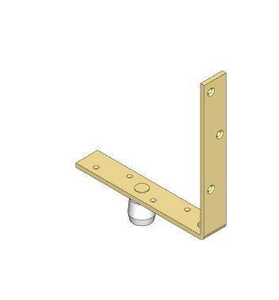 Dolny narożnik do skrzydeł drewnianych NIKO 32.N95, ocynk