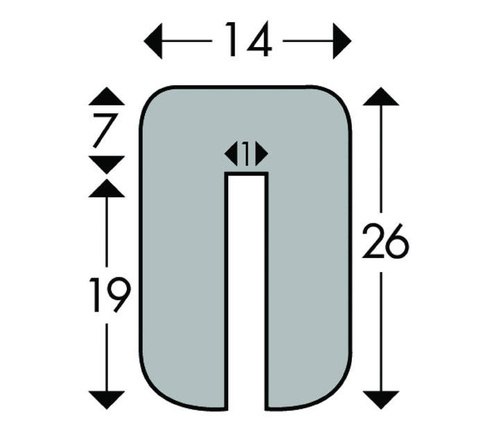 Elastyczny profil ostrzegawczo-ochronny KNUFFI typ W (5000 mm)