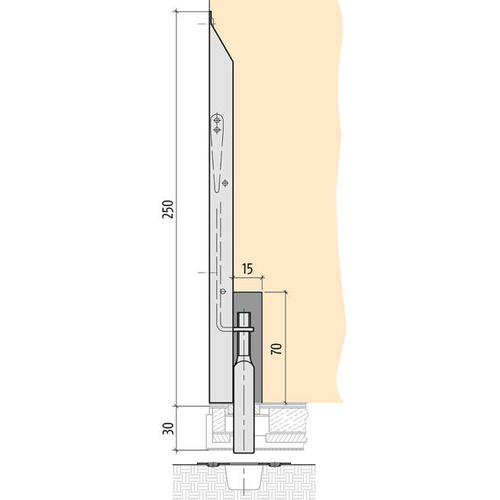 Zasuwa drzwiowa (kantrygiel) PLANET KR