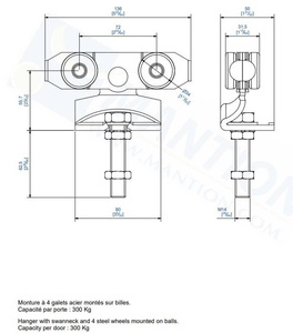 Wózek 4-kołowy MANTION 9242, ocynk