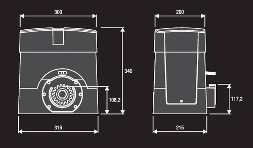 Zestaw do bram przesuwnych BENINCA KBULL10M.S.PM