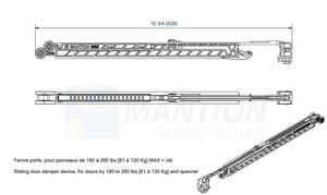 Domykacz MANTION M68S, do drzwi o wadze 81-120 kg