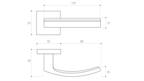 Klamka drzwiowa Metal-Bud BARCELONA K