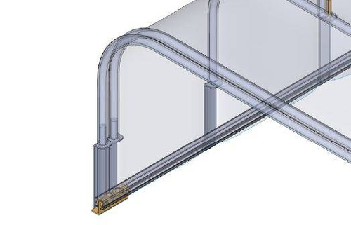 Wózek 4-kołowy do kurtyn samochodowych NIKO 23.X87, ocynk